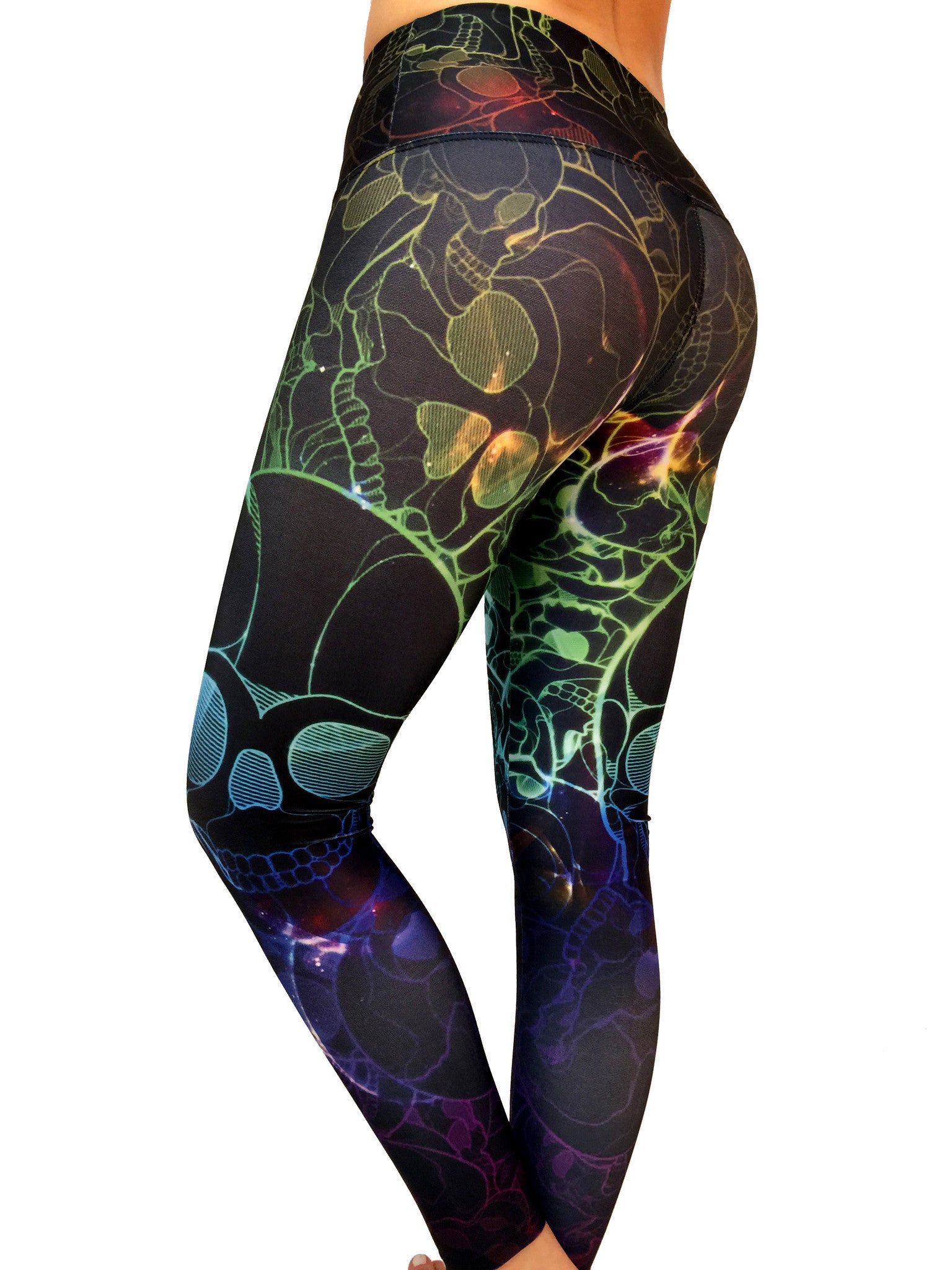 Colorful Skull - Leggings - Butterfly Armor 